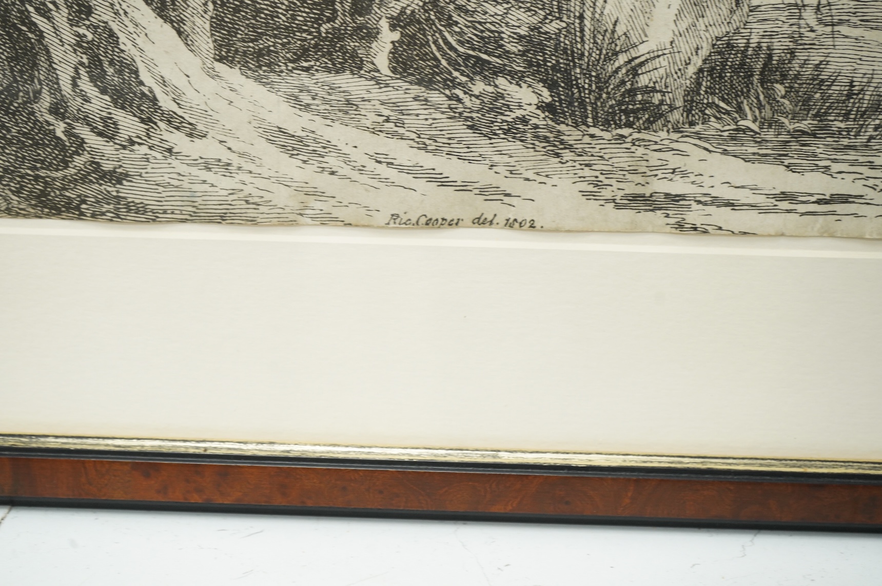 Richard Cooper Junior (1740-1814), ‘Landscape with Trees’, ink on buff paper, signed, 23 x 31cm